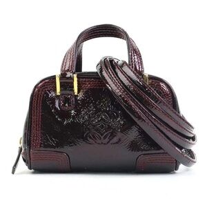 Loewe Glossy Dark Red Mini Bag